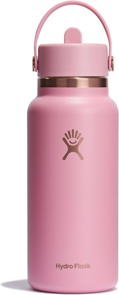 Best Pink Water Bottle HYDRO FLASK Vacuum Insulated with Straw Lid for Sports & School
