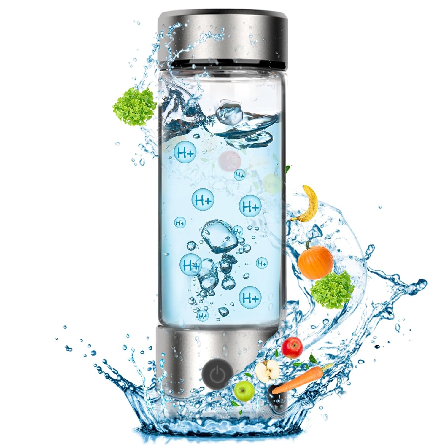 Person holding a Kangen water bottle outdoors, symbolizing healthy hydration and wellness on-the-go.