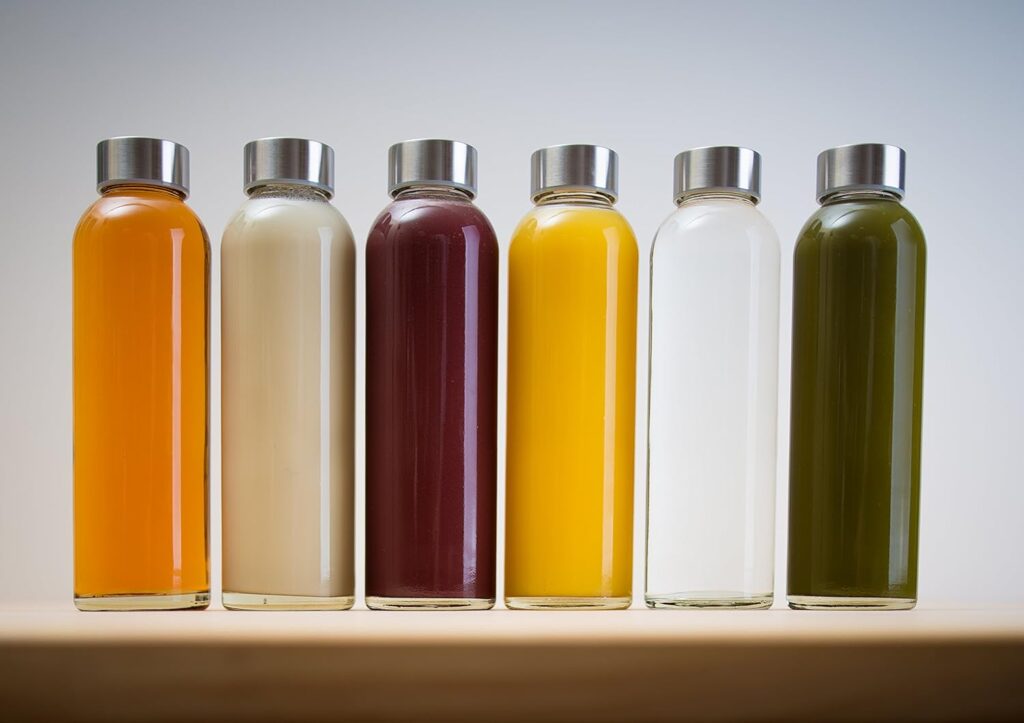 Reusable Glass Juice Bottles with Lids – 18 oz Multi-Purpose & Eco-Friendly