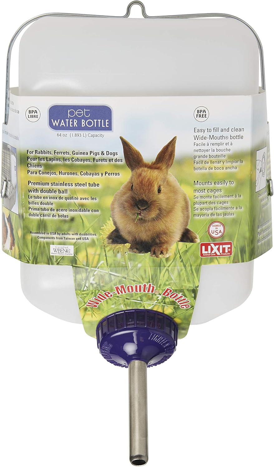 Read more about the article The Best Bunny Water Bottle? Lixit Widemouth 64oz Review for Rabbits & Small Pets